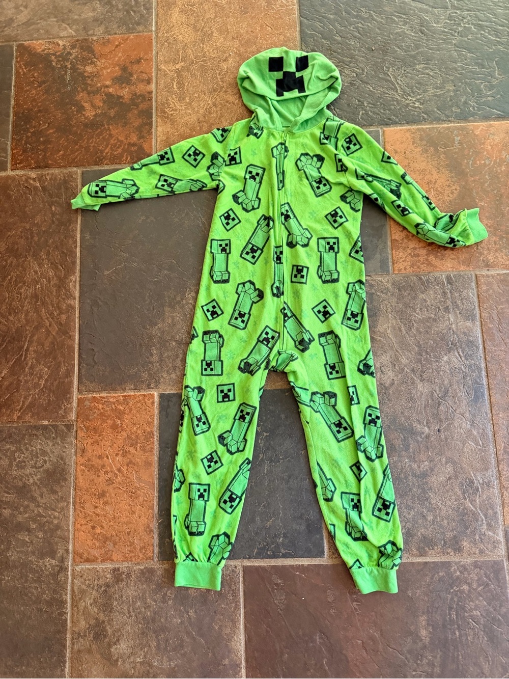 Kids Minecraft Creeper Pajamas